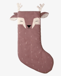 Stocking - Sleepy Deer - Deer Christmas Stockings, HD Png Download, Free Download