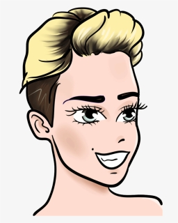 Learn Easy To Draw Miley Cyrus Step - Miley Cyrus Drawings, HD Png Download, Free Download