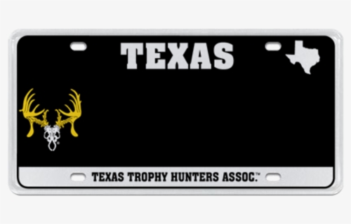 Texas Trophy Hunters License Plate , Png Download - Emblem, Transparent Png, Free Download