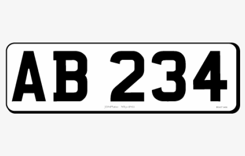 5 Digit Small Rectangle Jdm Front Bespoke Legal Number - Graphics, HD Png Download, Free Download