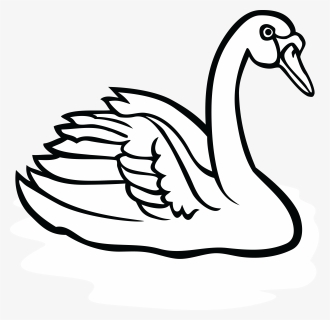 Swan Clipart Png - Black And White Clip Art Swan, Transparent Png, Free Download