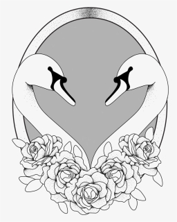 Crosshatch Drawing Bird - Drawing Swans Of Birds, HD Png Download, Free Download