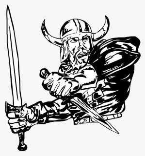 Transparent Viking Clipart Black And White - Viking Warrior Black And White Clipart, HD Png Download, Free Download