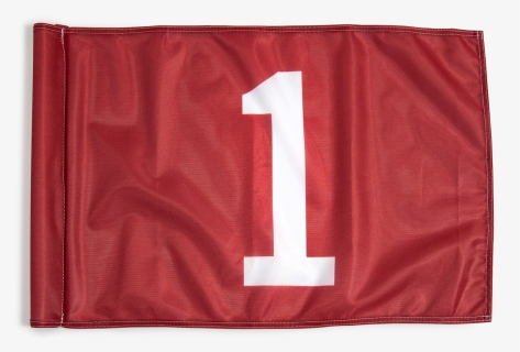 White On Red Background Golf Flag - Banner, HD Png Download, Free Download