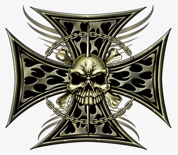 Iron Cross Skull - Iron Cross Skull Png, Transparent Png, Free Download