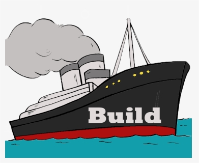 Titanic At Sea - Easy To Draw Cartoon Titanic, HD Png Download, Free Download