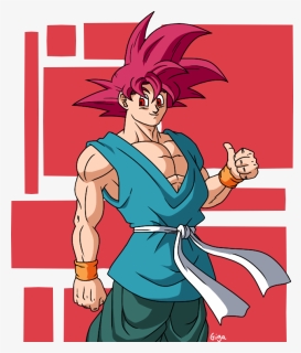 Goku Ssj God End Of Z - Cartoon, HD Png Download, Free Download