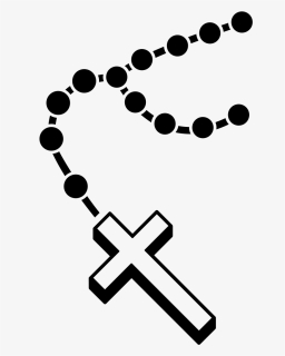 Black And White Rosary Png , Png Download - Rosary Black And White Png, Transparent Png, Free Download