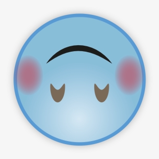 Cute Sky Blue Emoji Png Pic - Circle, Transparent Png, Free Download