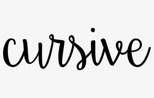 Svg Royalty Free Download Life In Cursive - Cursive Clip Art, HD Png Download, Free Download
