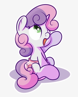Happy Sweetie Belle Sit Down With A Cute Diaper - Sweetie Belle Diaper, HD Png Download, Free Download