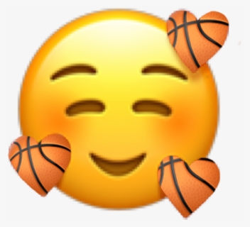 #basketball #emoji #basketballedits #freetoedit - Transparent Heart Face Emoji, HD Png Download, Free Download