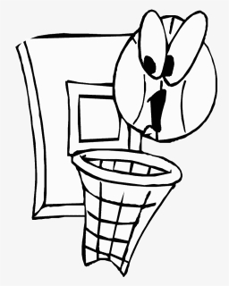 Transparent Emoji Clipart Black And White - Basketball Coloring Pages, HD Png Download, Free Download