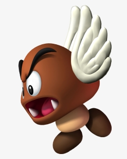 Goomba Transparent Flying - Goomba Wings, HD Png Download, Free Download