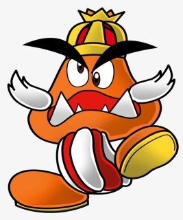 Goomba Drawing Easy Huge Freebie Download For Powerpoint - Paper Mario King Goomba, HD Png Download, Free Download