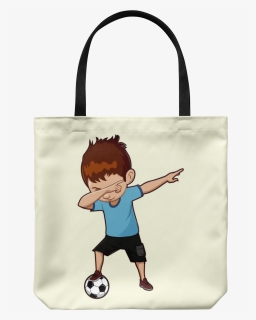 Dabbing Soccer Boy Tote Reusable Grocery Bag, Gifts - Clipart Boy Soccer, HD Png Download, Free Download