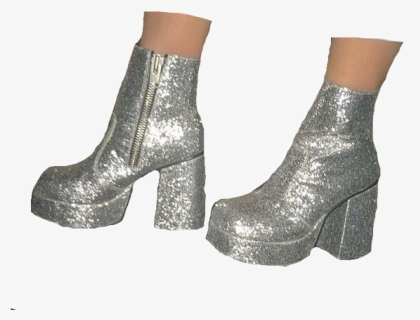 #glitter #shoes #shoe #glittershoes #silver #sparkle - High Heels, HD Png Download, Free Download