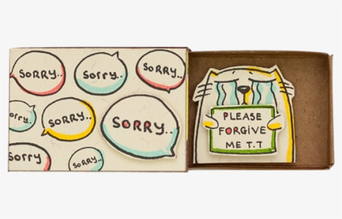 Crying Face Cat "please Forgive Me - Label, HD Png Download, Free Download