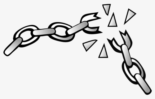 Broken Chains Clipart Drawing Clip Art - Easy Broken Chain Drawing, HD Png Download, Free Download