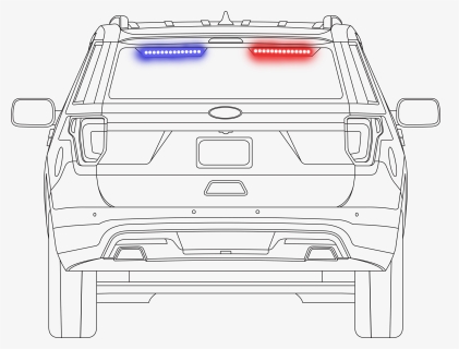 Car Outline-rear Visor - Car, HD Png Download, Free Download