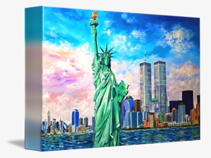 Twin Towers And Statue Of Liberty Png - Statue Of Liberty And Twin Towers, Transparent Png, Free Download