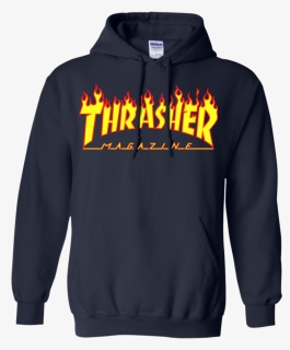 Hoodie Transparent Thrasher - Thrasher Black Hoodie, HD Png Download, Free Download