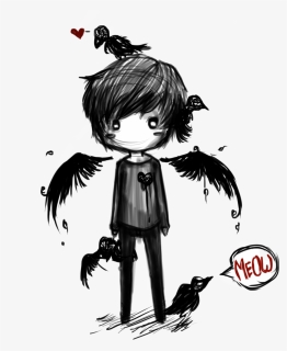 Please Adopt Aaron,he"s A Fallen Angel And An Outcast,crows - Dark Angel Anime Boy, HD Png Download, Free Download