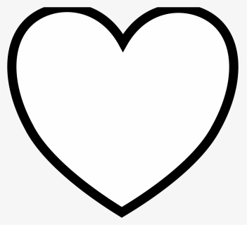 Coloring Page Of A Heart - Transparent Heart Png White, Png Download, Free Download