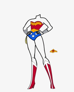 Wonder Woman Base By Darthranner83 - Wonder Woman Cartoon, HD Png Download, Free Download