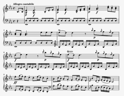 2" {  ew Pianostaff <<  ew Staff  elative C" - Beethoven Piano Sonatas Woo 47 Kurfürst No 2 In F Minor, HD Png Download, Free Download