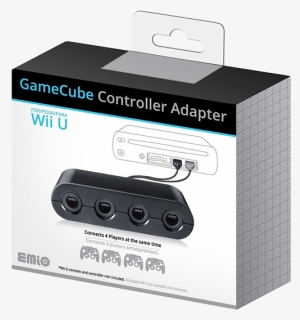 Emio Gamecube Controller Adapter For Wii U Black - Electronics, HD Png Download, Free Download