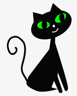 Cats Velvet Green Eyes - Black Cat, HD Png Download, Free Download