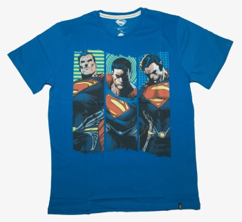Man Of Steel Superman Blue T Shirt Bio World Www - Superman, HD Png Download, Free Download