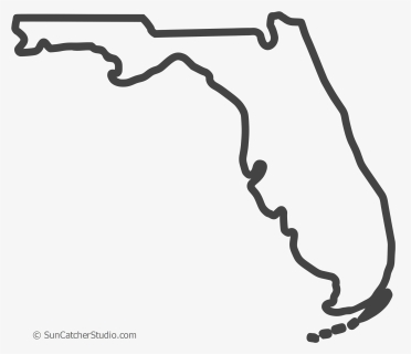 Free Florida Outline With Home On Border, Cricut Or - Florida Outline, HD Png Download, Free Download