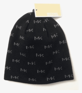 Michael Kors Mk Logo Black/gray Knit Beanie Men"s Hat - Beanie, HD Png Download, Free Download