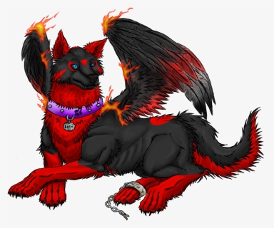 Demon Wolf With - Black And Red Wolf Wolf Png, Transparent Png, Free Download