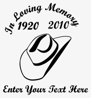 Loving Memory Sticker Cowboy Hat, HD Png Download, Free Download