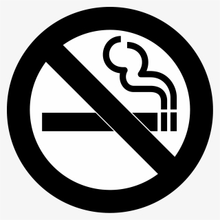 No Smoking Png Black , Png Download - No Smoking Clipart Black And White, Transparent Png, Free Download