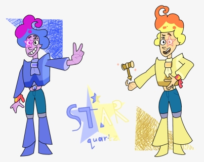 Blue/yellow Zircon Steven=star Quartz   finally I Finished - Cartoon, HD Png Download, Free Download