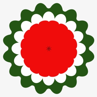 Flower Icon Clip Arts - Red Flower Shape Circle Png, Transparent Png, Free Download