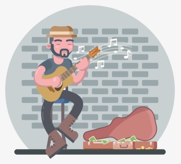 Transparent Musician Png - Street Musician Animated Gif, Png Download, Free Download
