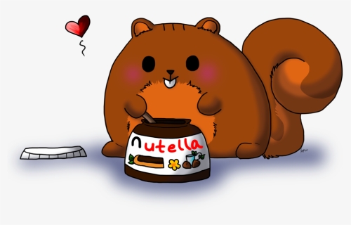 Drawn Nutella Squirrel - Nutella Carina, HD Png Download, Free Download