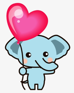 Elephant Animal Balloon Clipart - Elefant Cartoon, HD Png Download, Free Download