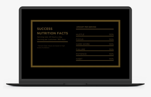 Success Nutrition Facts Wallpaper - Flat Panel Display, HD Png Download, Free Download