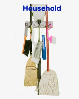 Magnetic Style Mop, Broom & Multipurpose Holder - Put Mop And Broom, HD Png Download, Free Download