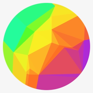 Circle Polygon Geometric Colourful Rainbow Summer Brigh - Circle Geometric Png Coloured, Transparent Png, Free Download
