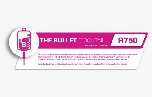 Our “rolls Royce” Of Iv Drips The Bullet Cocktail Is - Ink, HD Png Download, Free Download