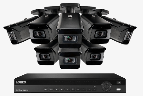 16 Channel 4k Nocturnal Ip Nvr System With Eight 4k - Ip Camera, HD Png Download, Free Download