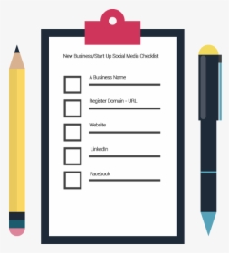 New Business/start Up Social Media Checklist - Checklist Clipart Png, Transparent Png, Free Download