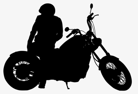 Motorcycle, Silhouette, People, Bike, Ride - Silueta Hombre En Moto, HD Png Download, Free Download